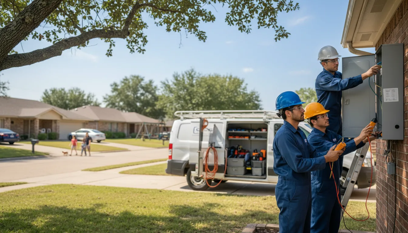 Certified electrician providing emergency electrical services in Huxley, IA